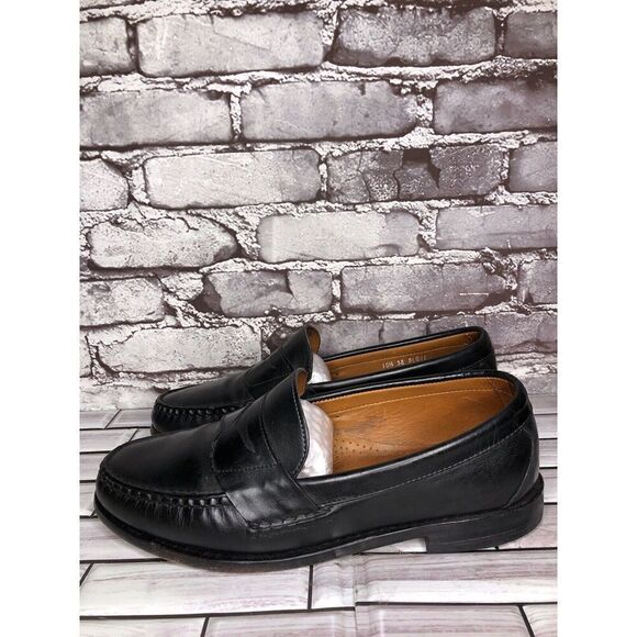 Allen Edmonds Cavanaugh Black Leather Handcrafted Penny Loafers Men’s 10.5 3E US - Picture 1 of 16